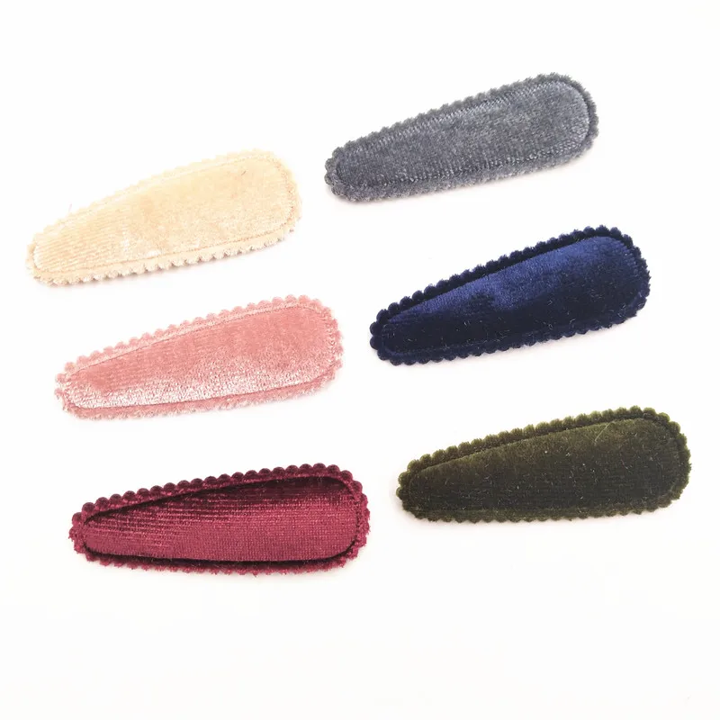 

60pcs/lot 5.5cm felt padded applique snap clip cover for BB Headdress clip accessories