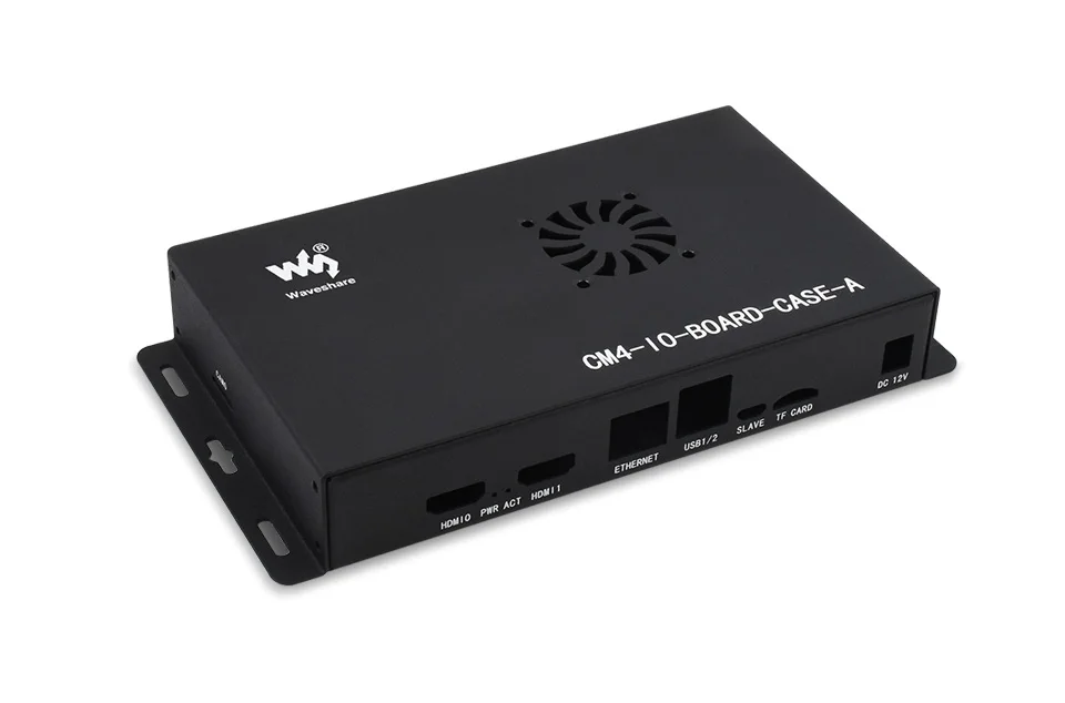 Kotak Logam (A) dengan Kipas Pendingin untuk Papan IO 4/CM4 Modul Hitung Raspberry Pi
