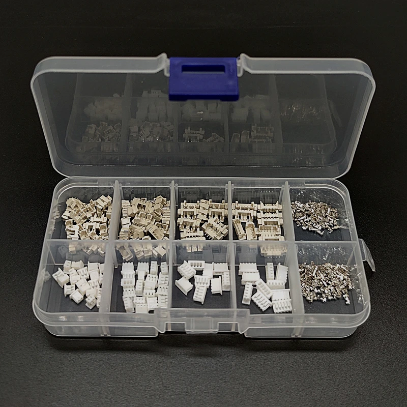 60 Sets 1.25mm Pitch Vertical Type SMD Connectors 2p 3p 4p 5 Pin Terminal Housing Pin Header Connector Kit in Box