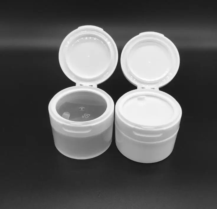 

120g/ml Refillable White Plastic Empty Makeup Jar Pot With Inner &flip Lid Travel Face Cream/lotion/cosmetic Container Pp