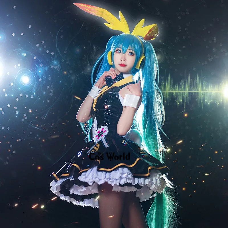 Miku Bunny Girl Dress Uniform Outfit Anime Cosplay Costumes