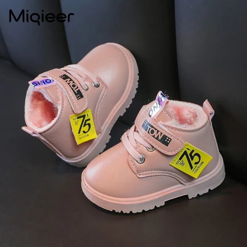 Infant Toddler Boots Winter 2021 Baby Girls Boys Snow Boots Warm Plush Outdoor Soft Bottom Non-Slip Children Booties Kids Shoes