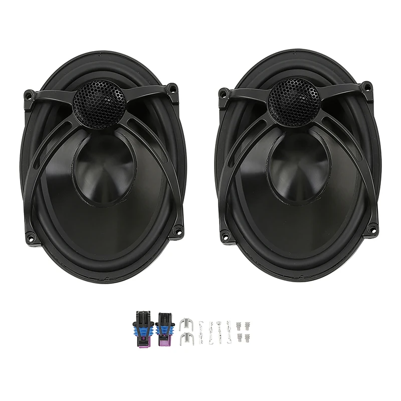 Alforja con tapa para motocicleta, altavoces de 5 "x 7" para Harley Touring Road King Street Glide FLT FLH FLHR 1994-2023 2019 2021 2018 16