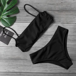 Maillot de bain push-up sexy pour femmes, ensemble deux pièces, culotte tanga, vêtements de plage, pour l'été