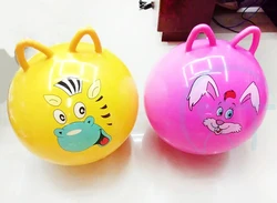 45CM Cartoon Bouncing Jumping Ball with Handle PVC Children Outdoor Sports Inflatable Balls Beach Pool Toys for Kids Baby