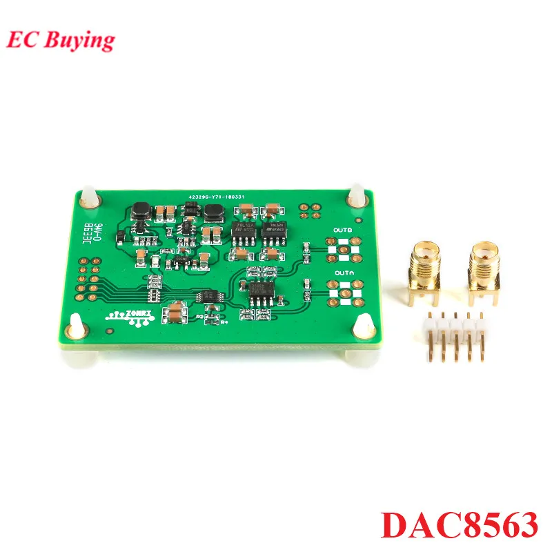 DAC8563 DAC Module Digital-to-Analog Conversion Module Data Acquisition Dual 16-bit 10V Signal Amplitude Single/Bipolar Output