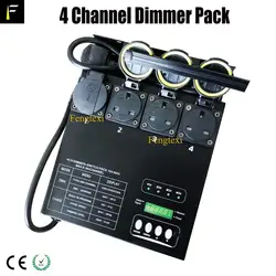 Stage Light Chase/Dimming Setting Box 4 Channels DMX Dimmer Pack with 6.3A Each Channels 230v for Show Performance