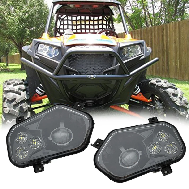 

Polaris ATV LED Headlight Left / Right High Low For 2012-2013 Polaris RZR S Side X Sides and 2012-2013 Sportsman RZR 800 900 570