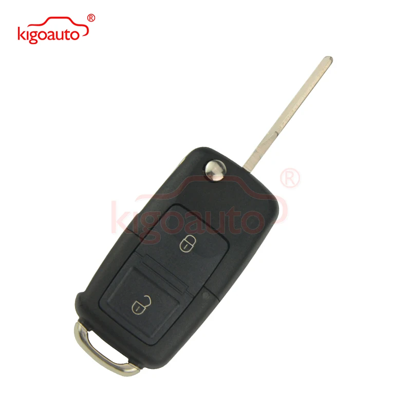 Kigoauto-llave remota de 2 botones, HU66, 433,9 MHZ, ASK ID48, 1JO, 959, 753 N, para VW Bora, Seat Ibiza, Skoda Octavia 2000