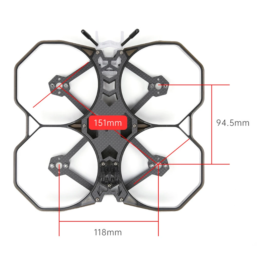 IFlight Protek35 HD część zamienna nowy 151mm rozstaw osi 3.5 Cal CineWhoop zestaw ze szkieletem 12x12mm otwór wsparcie DJI Air Unit dla RC Drone