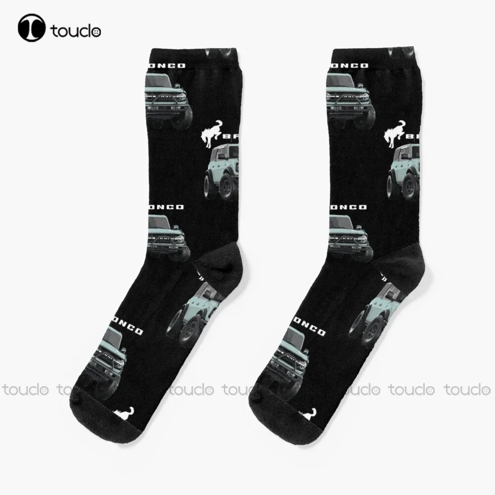 First Edition For Bronco Area 51 Murica Truck Socks Football Socks Youth Boys Christmas New Year Gift 360° Digital Print