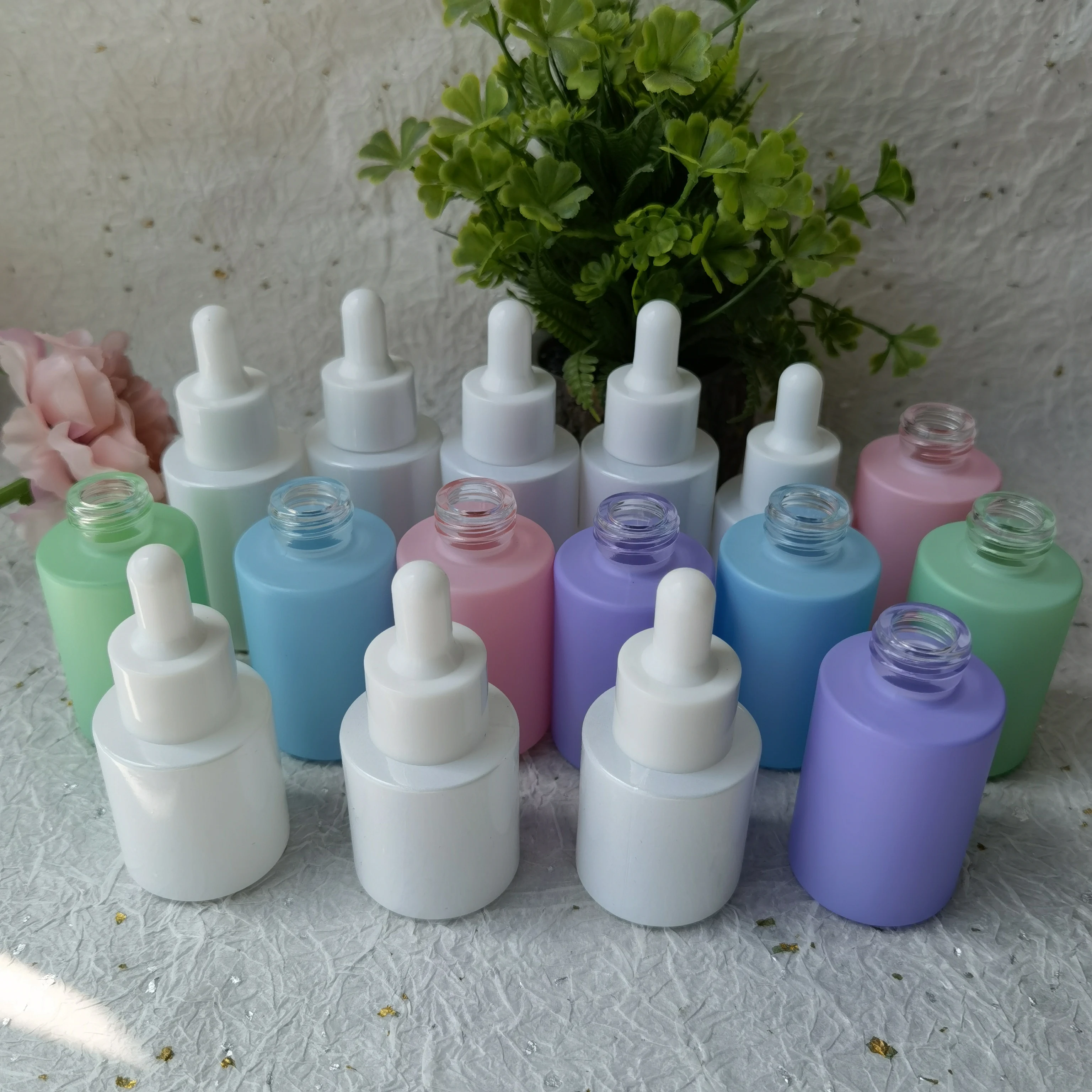 

5pcs Samples 30ml Empty Cosmetic Containers Travel Dropper Essential Oil SkinCare Packaging Perfume Fefillable Bottles