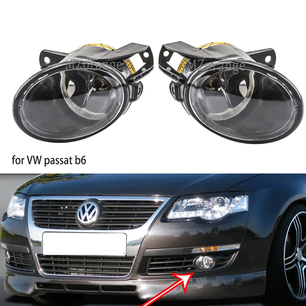 For Volkswagen for Passat b6 2006-2011 Fog Lights LED Fog Lamps Headlight Cover Frame Halogen Foglight Bumper Lamp Car Accessory