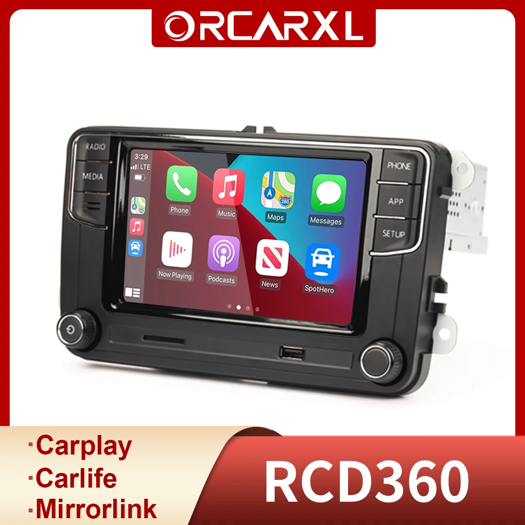 RCD360 PQ Car Radio Carplay MirrorLink Headunit Vehicle Stereo for VW Polo Golf MK5 MK6 Passat Jetta B6 B7 Eos Bettle after 2010