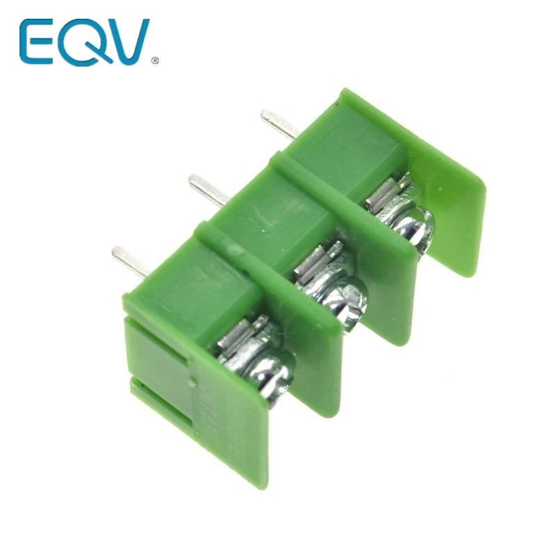 20PCS/LOT KF7.62-3P 7.62mm pitch pcb screw block Splice connector terminal KF7.62 3Pin Green ROHS Can be connected
