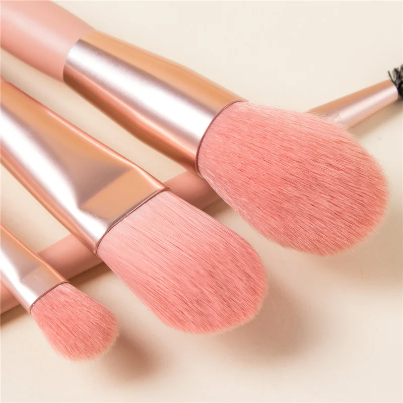 Ronshadow 8Pcs Professional Mini Makeup Brushes Set Blush Foundation Powder Make Up Brush Tools Kit