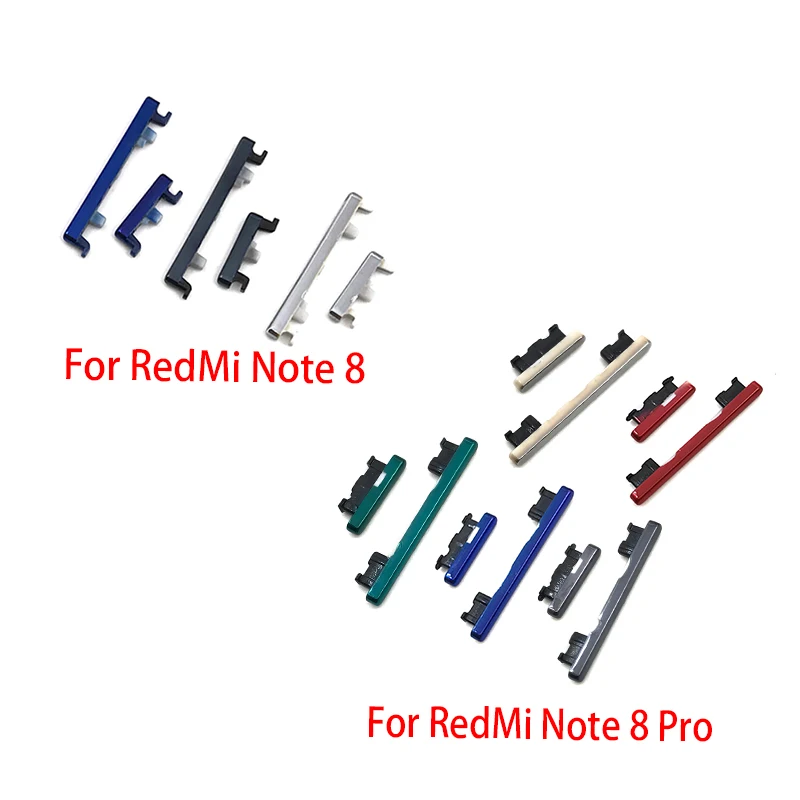 50Pcs，NEW Tested For Xiaomi Redmi Note 7 8 9 Pro 9S 9T Side Keys Power and Volume Buttons Replacement Parts