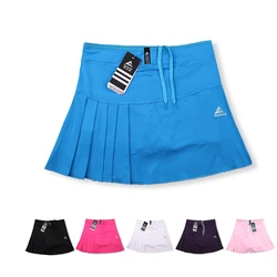 Woman Tennis Skorts , Girls Tennis Skirts with Safety shorts , Quick Dry Female Badminton Skirt Pocket , Women Sport Skirt Short