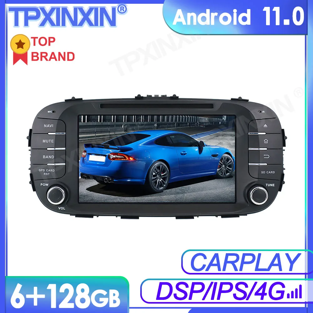 6+128G Android 11 For Kia SOUL 2014-2017 Car Multimedia Player GPS Navi Audio Stereo Screen DVD Head Unit Tape Recorder