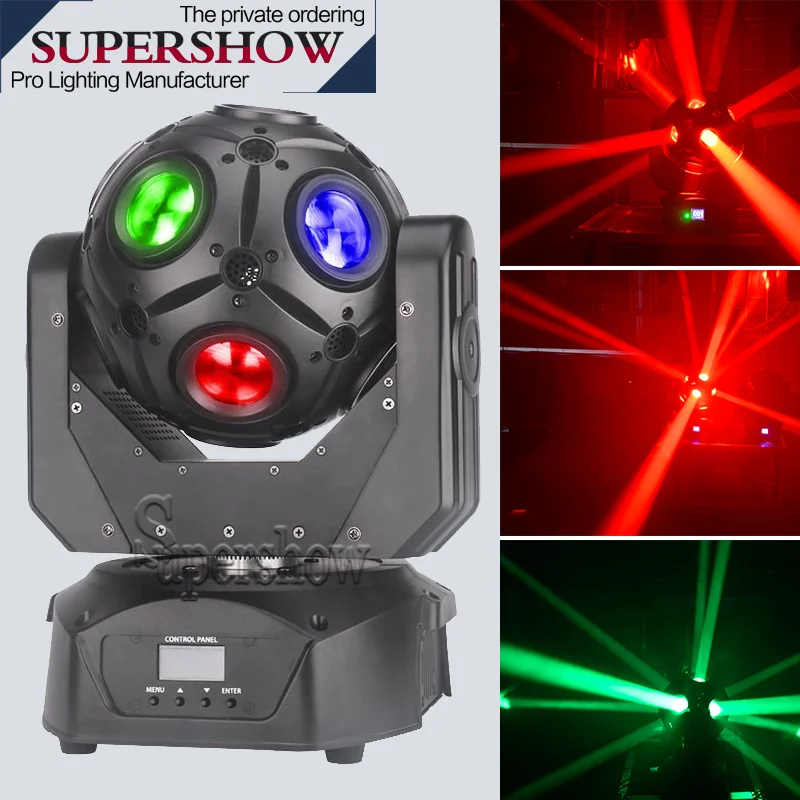 

New style disco dj lighting 12X10W RGBW 4in magic ball beam led Football Moving Head light rotating stage effect lights