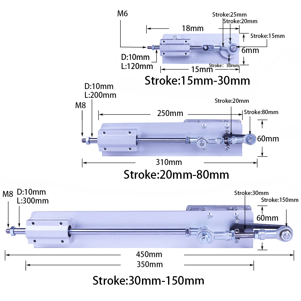 Reciprocating Telescopic Motor Rocker Arm With Adjustable Stroke DIY Rocker Lever Reciprocating Motor Crankshaft Accessories