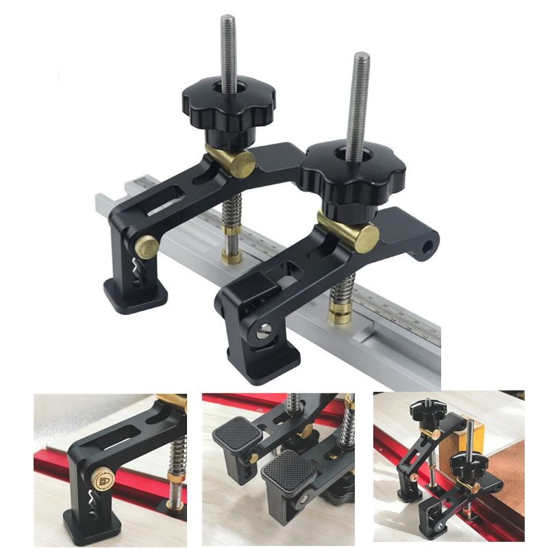 T-track Chute Quick Acting Hold Fixing Plate Jig Positioning Clamping Blocks For Workbench Accessories Woodworking Tools