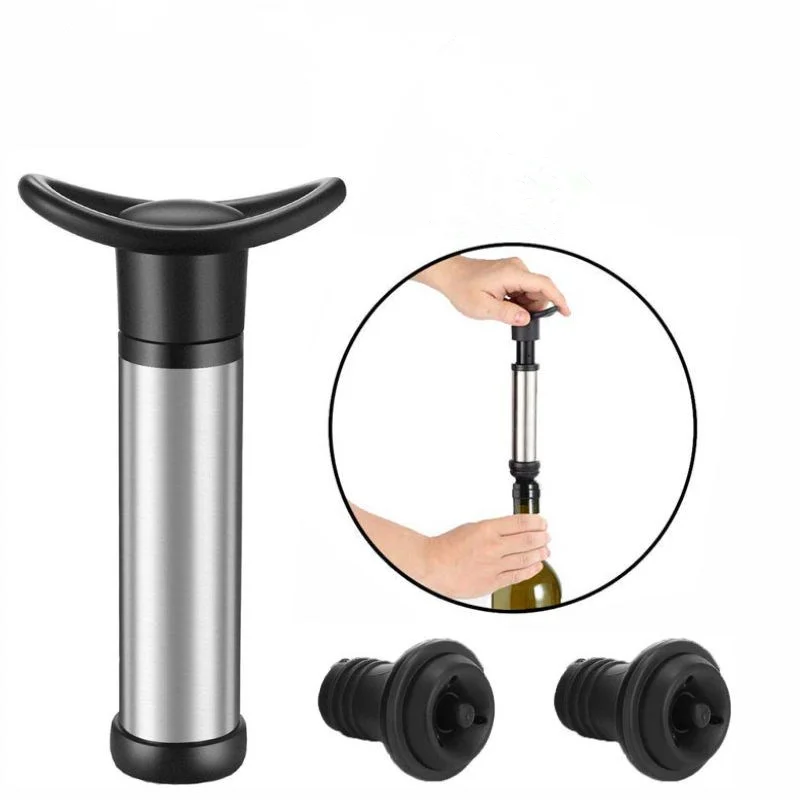 Convenient Reusable Vacuum Stoppers With Pump Vacuum Empty Cap Pump Rubber Wine Bottle Caps For Bar Accessories