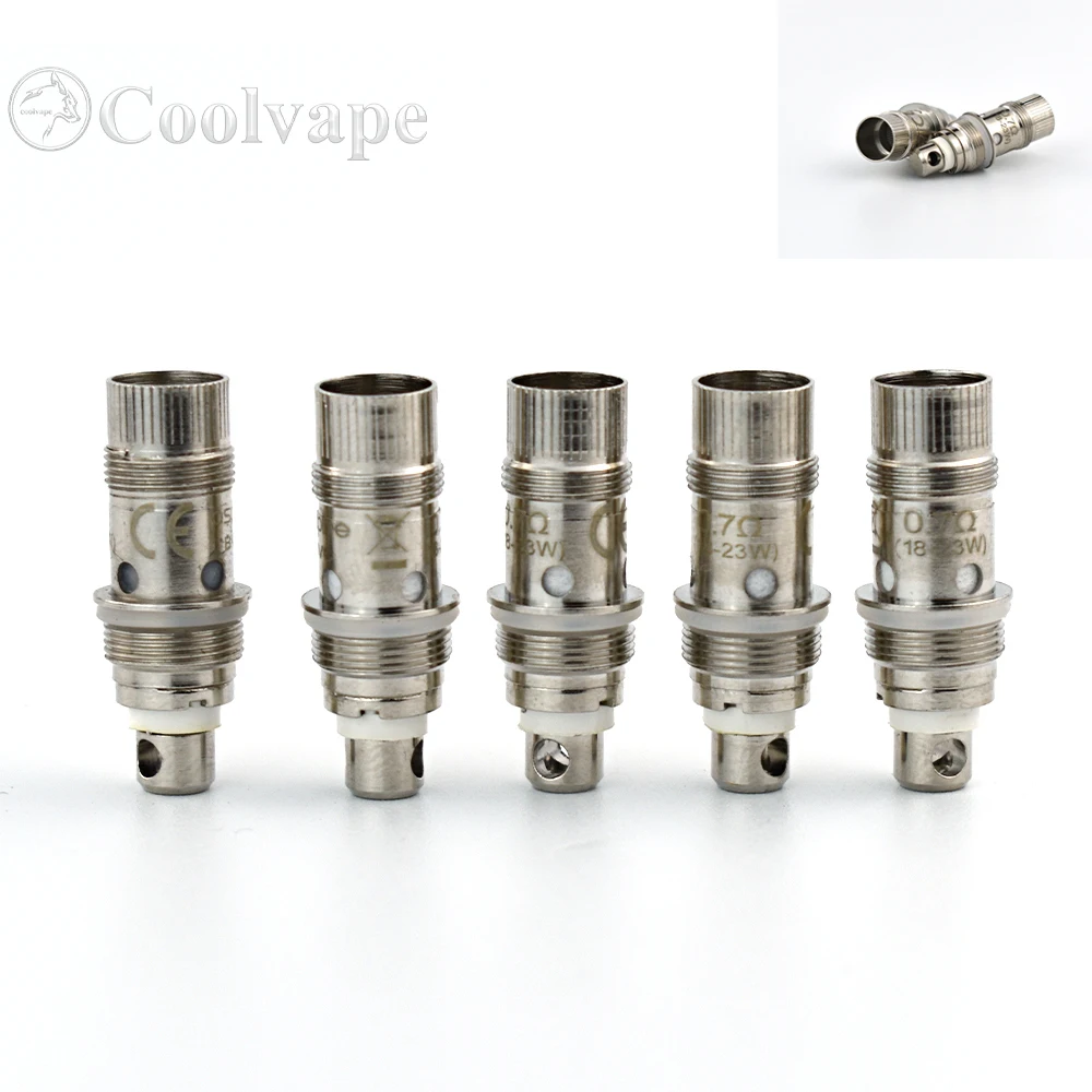 5pc vape Replacement tank Atomizer 0.7/1.6/1.8 Ohm Coil for Electronic Cigarette  Vaporizer Bantam revision kit