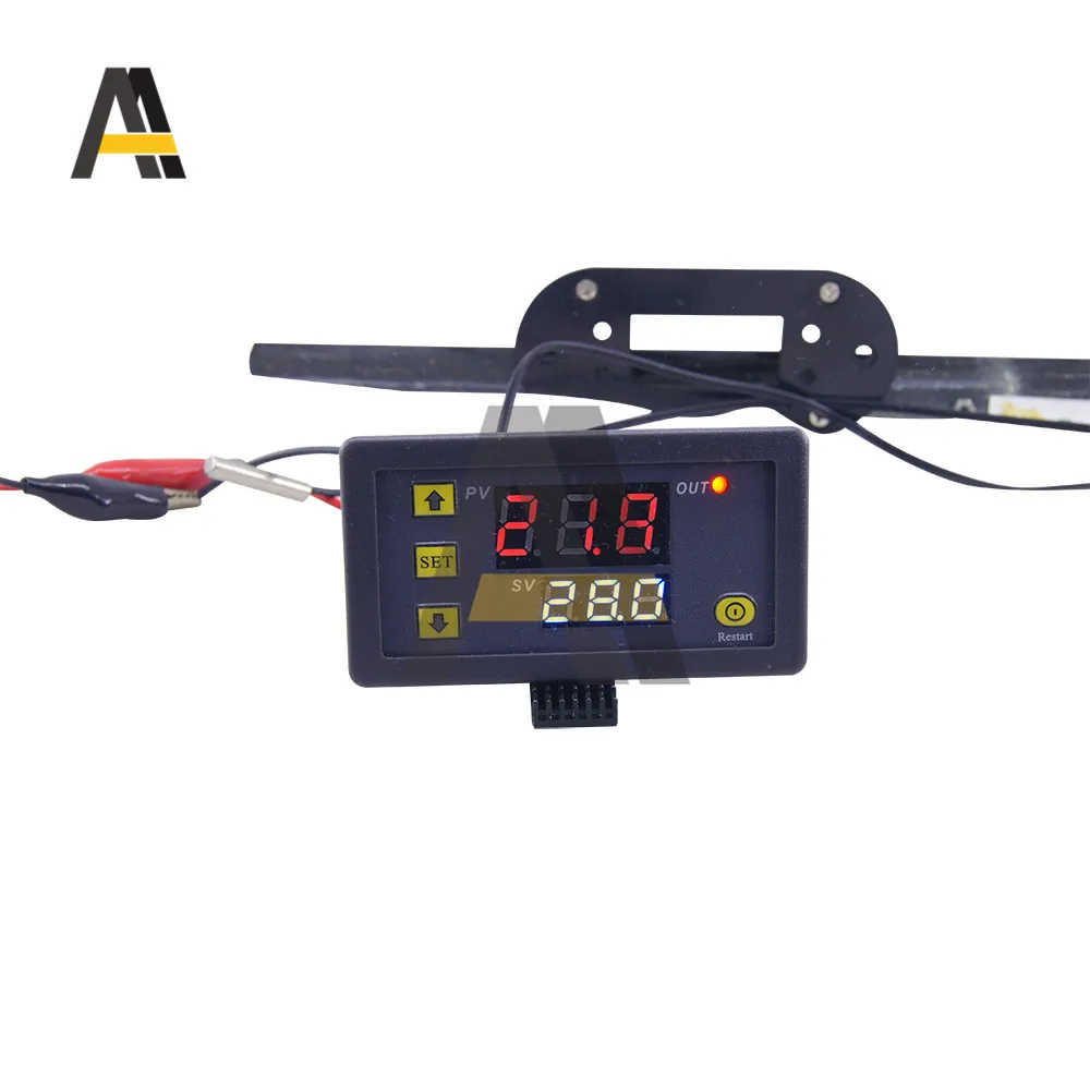 W3230 12V 24V AC110-220V Probe Line 20A Digital Kontrol Suhu LED Display Termostat dengan Instrumen Kontrol Panas/Pendingin
