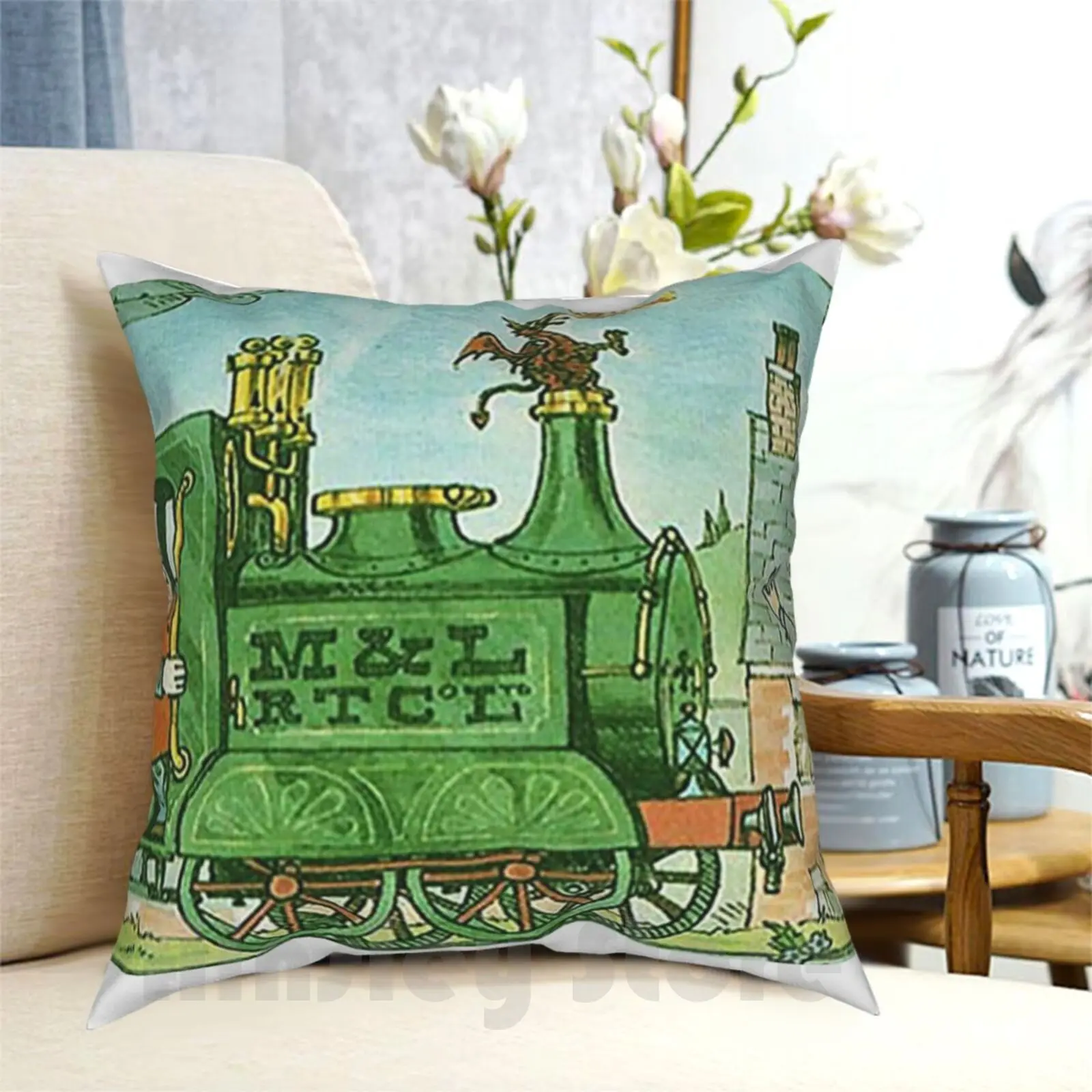 Ivor The Engine Pillow Case Printed Home Soft Throw Pillow Vintage Ivor Engine Book Dvd Box Set Cardboard Cutout Phone