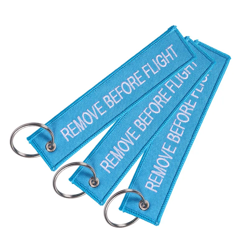 

Remove Before Flight OEM Key Chains Berloques Embroidery Highlight Key Fobs Chains Jewelry Aviation Gifts Keyring 3 PCS/LOT