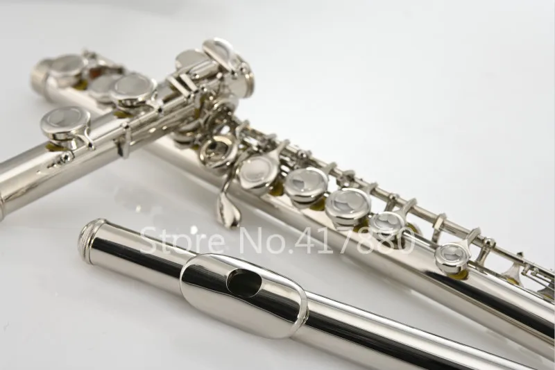 

MARGEWATE Flute MGT-221P New Arrival C Tune Flute 16 Keys Hole Closed Nickel Plated E-Mech Flute Musical Instrument