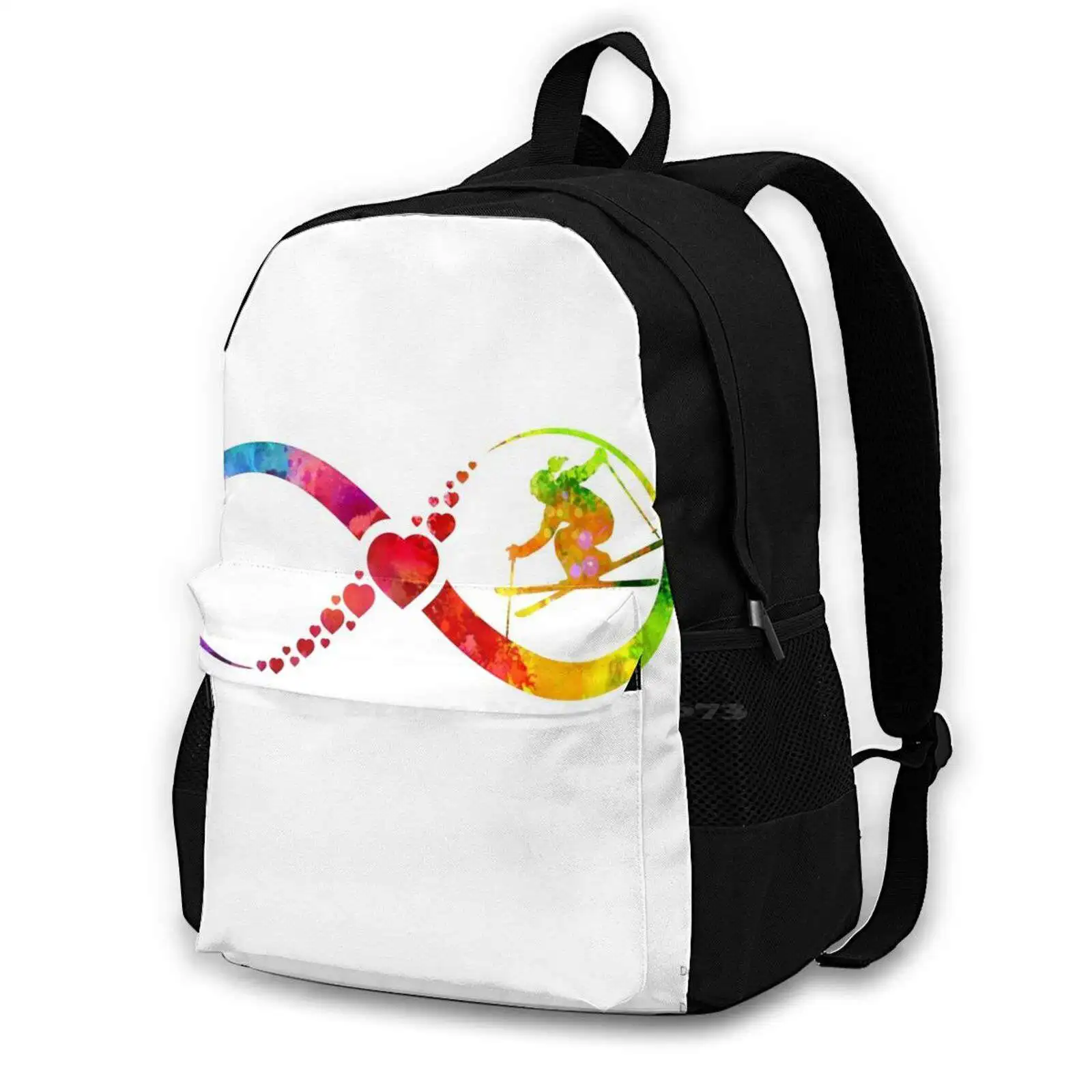 Skiing Infinity Watercolor Fashion Travel Laptop School Backpack Bag Skiing Skiing Skiing Lover Skiing Life Skiing Ideas Skiing