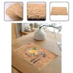 Great Placemat Rustic Straw Thickened Table Non-slip Dining Mat Tableware Mat Dining Mat
