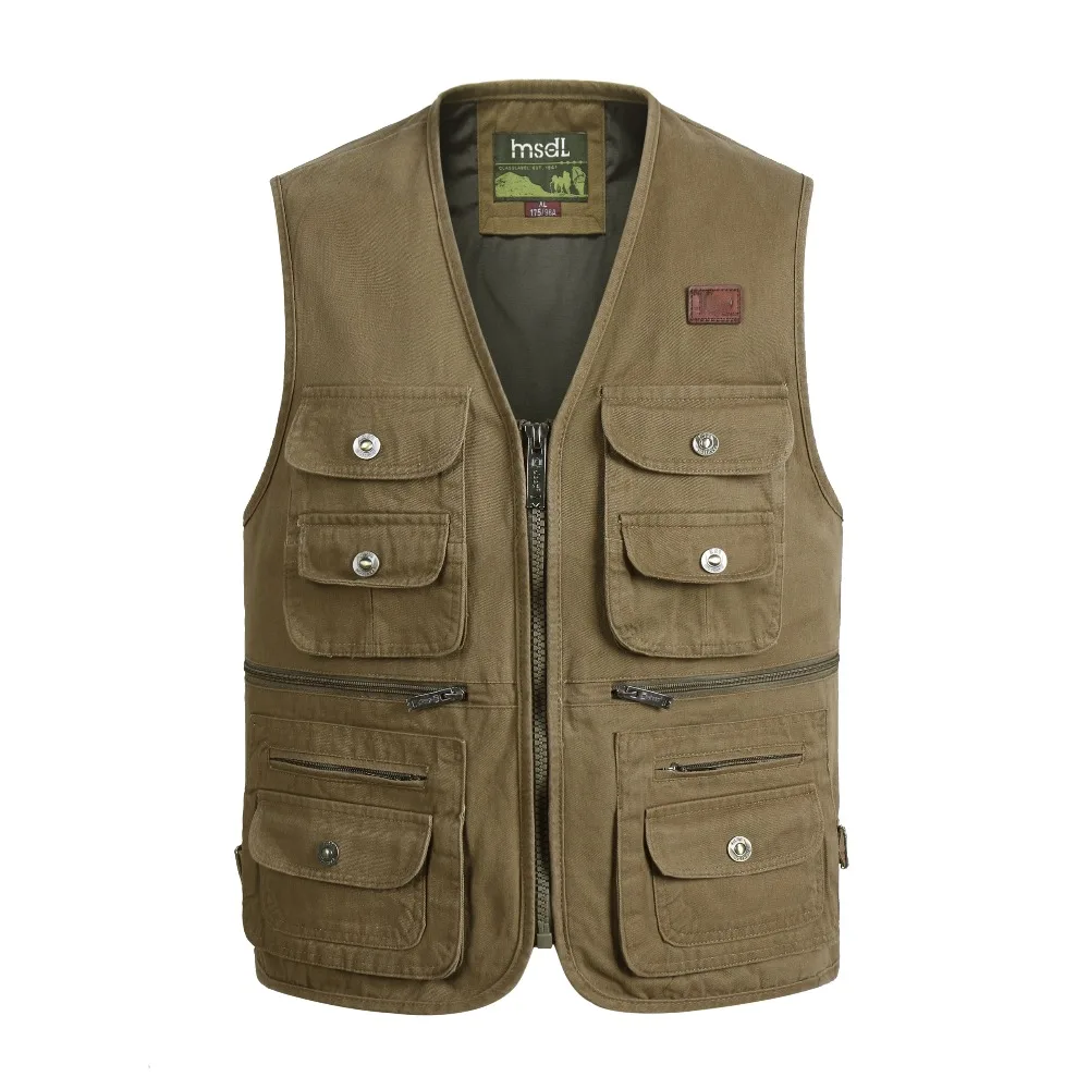 Large Size XL-4XL Tactical Masculine Waistcoat Male Multi Pocket Unloading Sleeveless Vest Photographer Reporter Summer Jacket