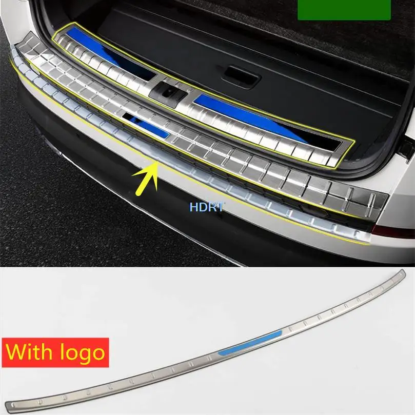 Stainless steel Rear Bumper Protector Sill Trunk Rear guard Tread Plate Pedals For Skoda Kodiaq 2017-2020 Car Style accessories