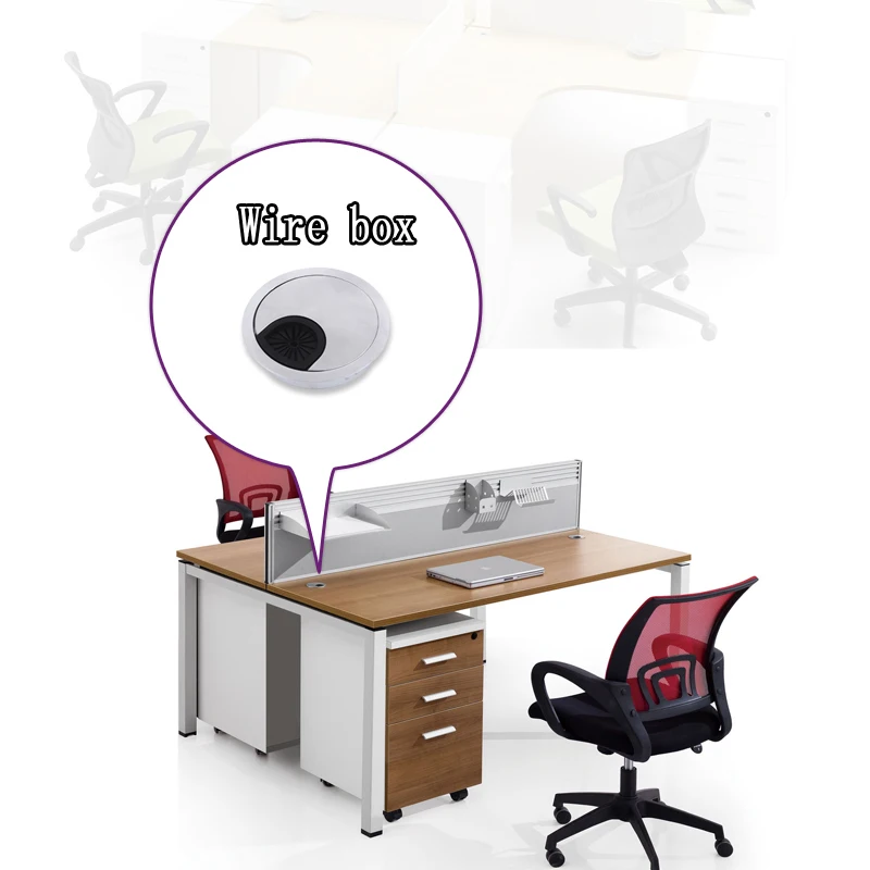 1 Piece Zinc Alloy Office Desk Threading Box Thickened Desk Writing Desk Computer Desk Line Box Hole Cover