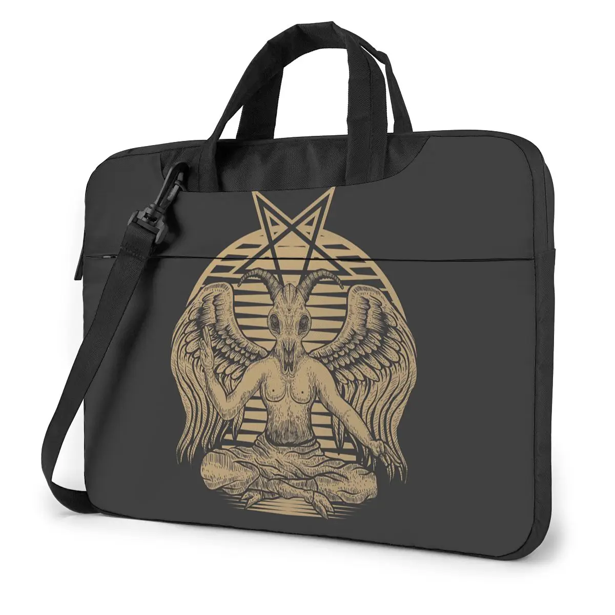 

Baphomet Satanic Laptop Bag Case Protective Vintage Computer Bag Bicycle Crossbody Laptop Pouch