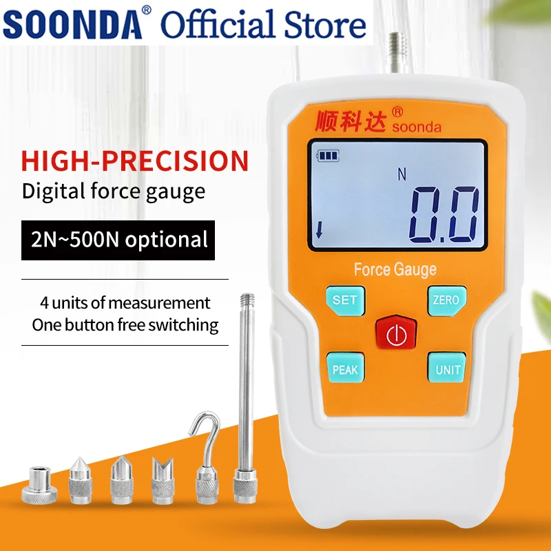 Digital Force Gauge Portable push pull force gauge dynamometer Force Measuring Instruments Pull Pressure Gauge Pull Tester meter