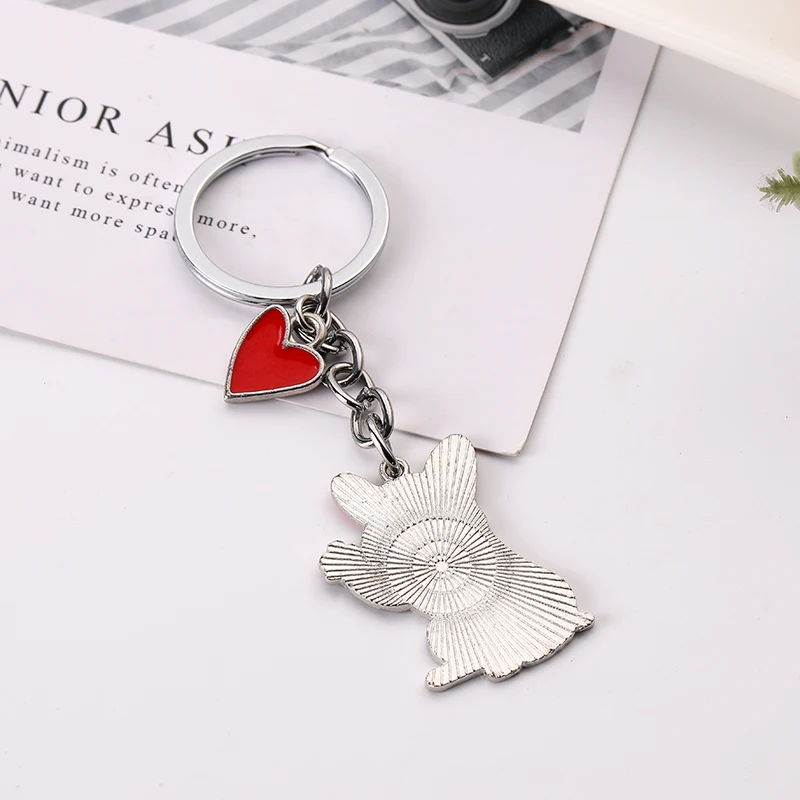 Dachshund dog pet footprint keychain Bag Charm car key chain ring holder pendant keychain Jewelry gifts Love accessories