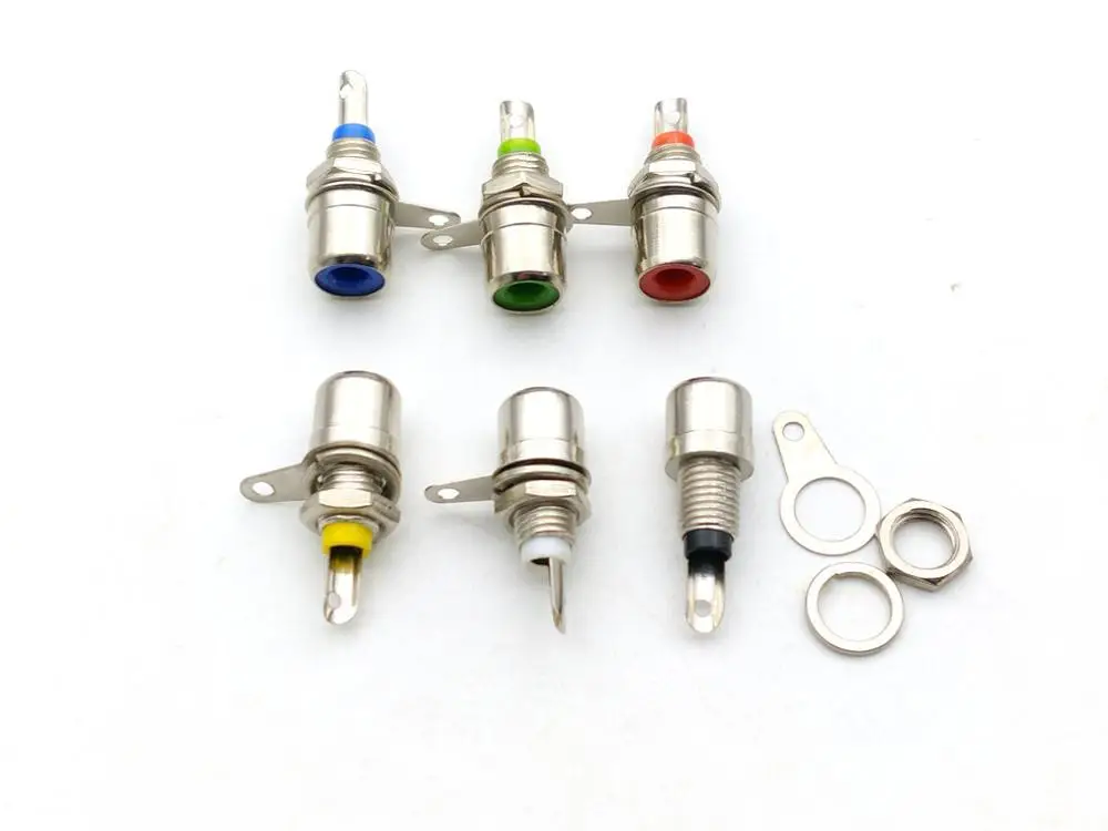 6pcs RCA Female Jack Chassis Mount connector