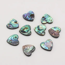 10pcs Natural Shell Beads Love Heart Abalone Paua Shell Loose Beads Charms for DIY Jewelry Making Necklace Bracelet Fine Gift