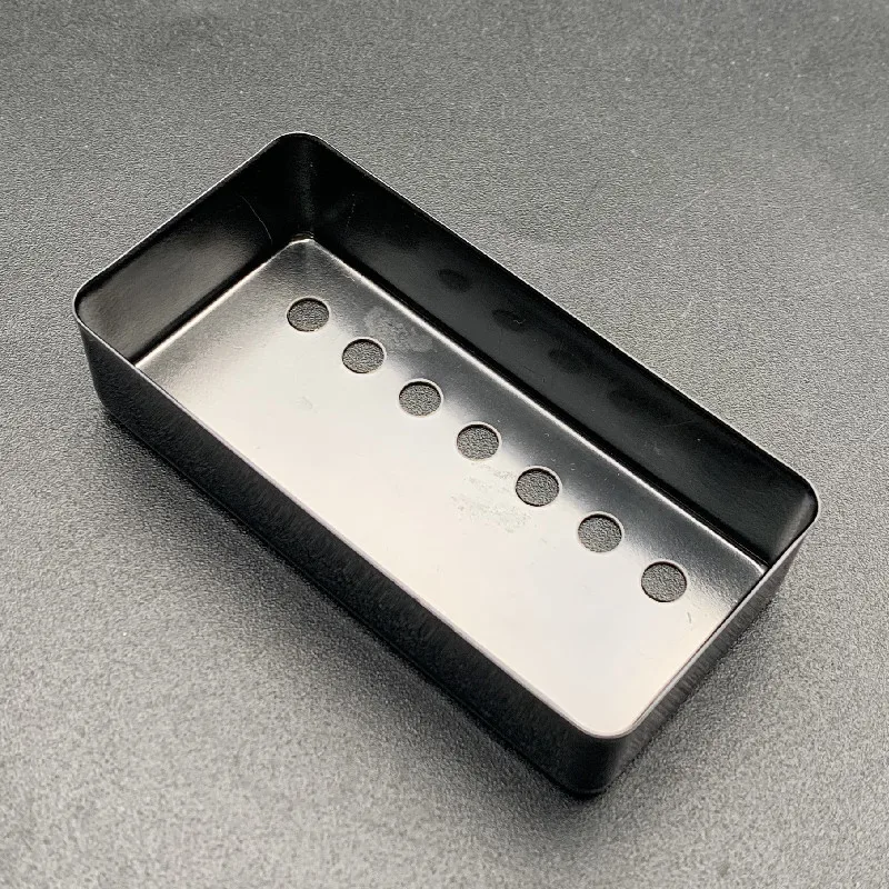 2Pcs Brass 7 Hole 7 String Pickup Humbucker Cover 80*39mm Pole Spacing 58/62mm LP Electric Guitar Chrome Black Gold for Choose