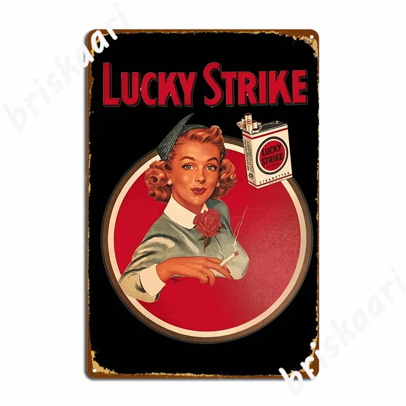 Female Smoker Poster Metal Plaque Pub Garage Plates Pub Vintage Tin Sign Poster