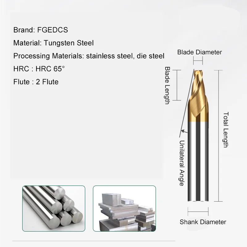 Fresas cónicas de carburo de tungsteno, fresa de acero de tungsteno de 2 ranuras, enrutador cónico, brocas de ángulo oblicuo 30, 10, 15 °, 0,3-2,0,