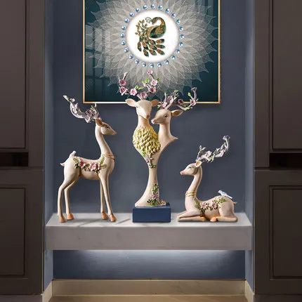 American Style Contracted Deer Sets for Children's Bedroom, Nightstand Adornment, Sitting Room, TV, Ark, Porch, Modern