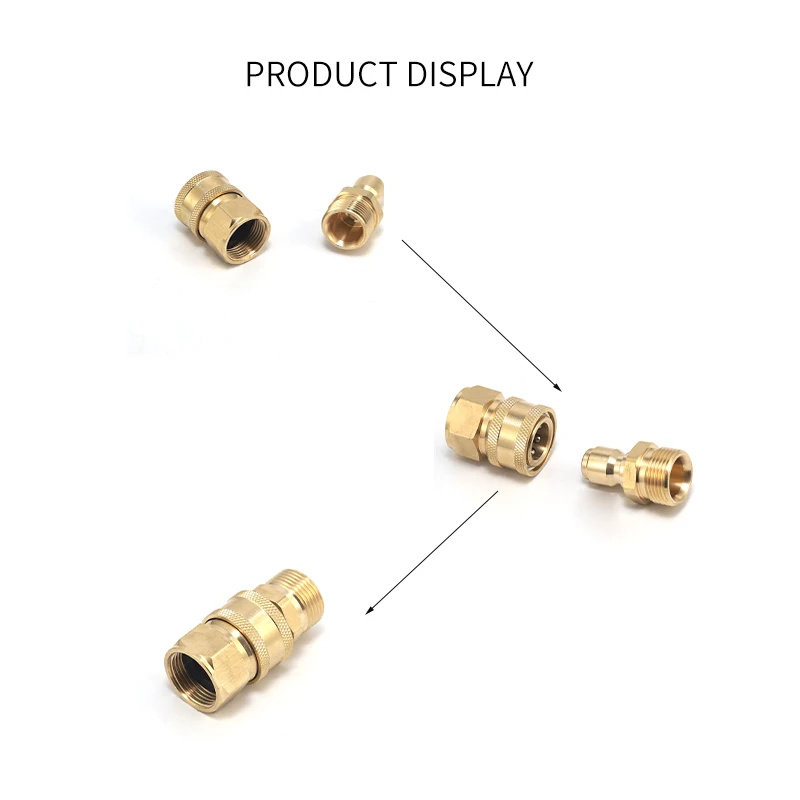 M22 Adapter For High Pressure Wash Machine Water Outlet  Set Quick Connect Kits For M22 High Pressure Washer Gun Pipe