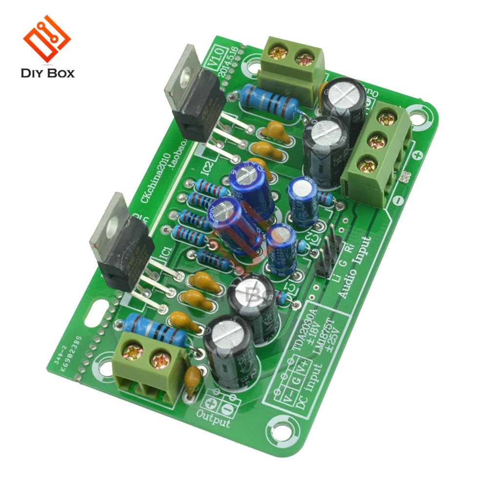 TDA2030A Digital power Amplifier Board module 30WX2 Dual Channel Stereo Audio HIFI Sound Board Power AMP Amplificador diy kit