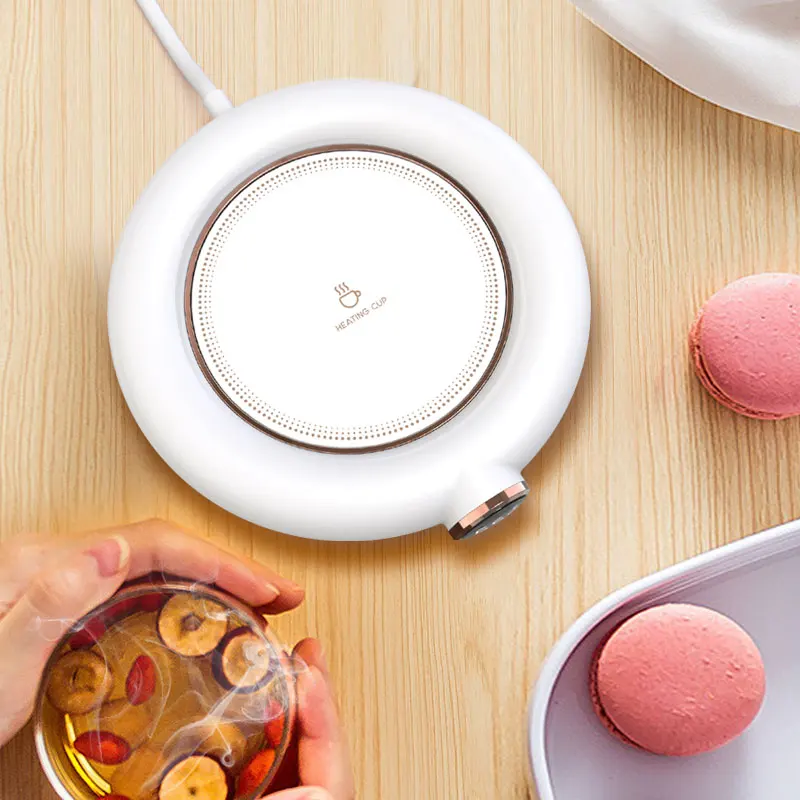 เครื่องอุ่นถ้วยเครื่องทำน้ำอุ่นถ้วยกาแฟชาไฟฟ้าความร้อน Pad อุ่นแผ่นความร้อนสำหรับ Home 3อุณหภ...