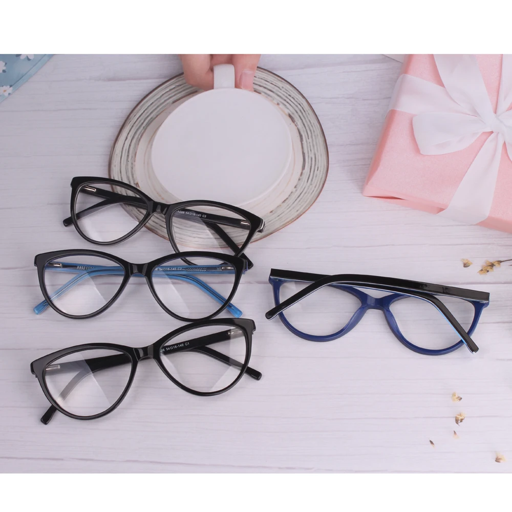 

Black color Cat eye glasses women gril students computer oculos de grau femininos gafas spring hinge for prescription reading